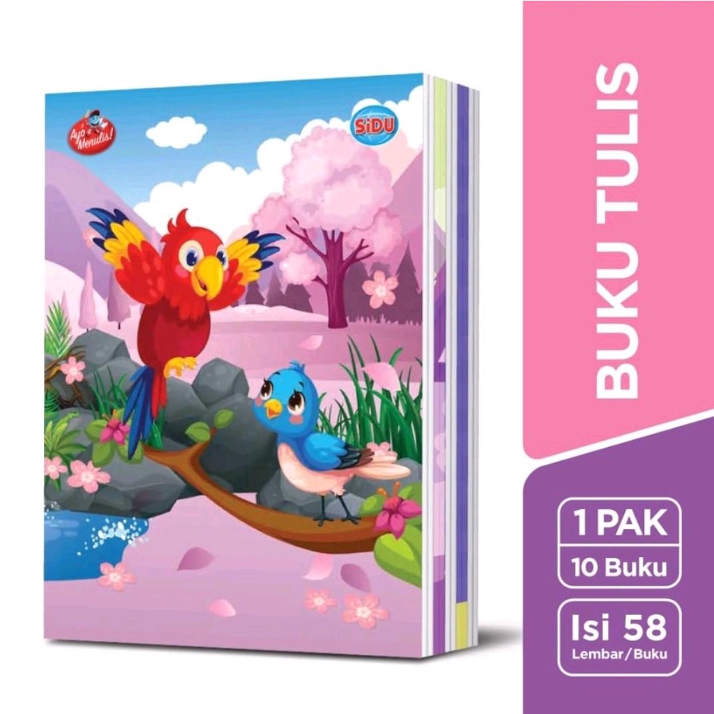 

Buku tulis Sidu 58 1 pak ( isi 10 buku) Sintetis