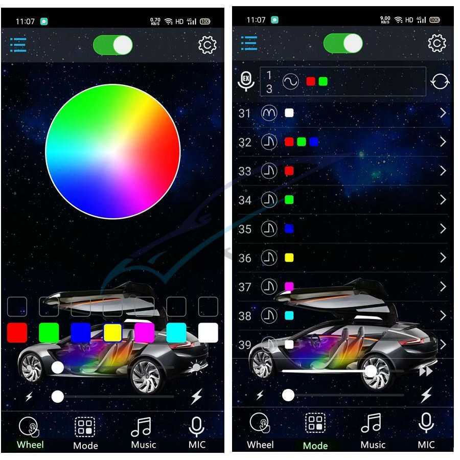 Lampu Hias Fiber Optik Ambient Light 2 Source 7 Color 5W 4.5M BURNHILDA