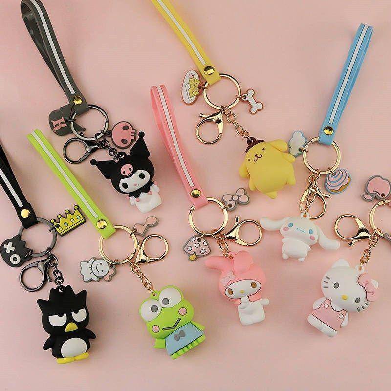 

Sanrio kunci rantai backpack manis pendant mobil listrik Keychain Kuromikt kucing Meredith trinkets