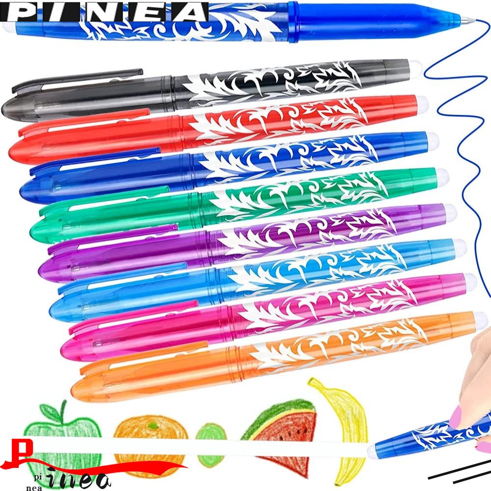 PINEAPPLE Nanas 8Pcs Pulpen Dapat Dihapus Alat Tulis Sekolah 0.5mm Eraser Pen