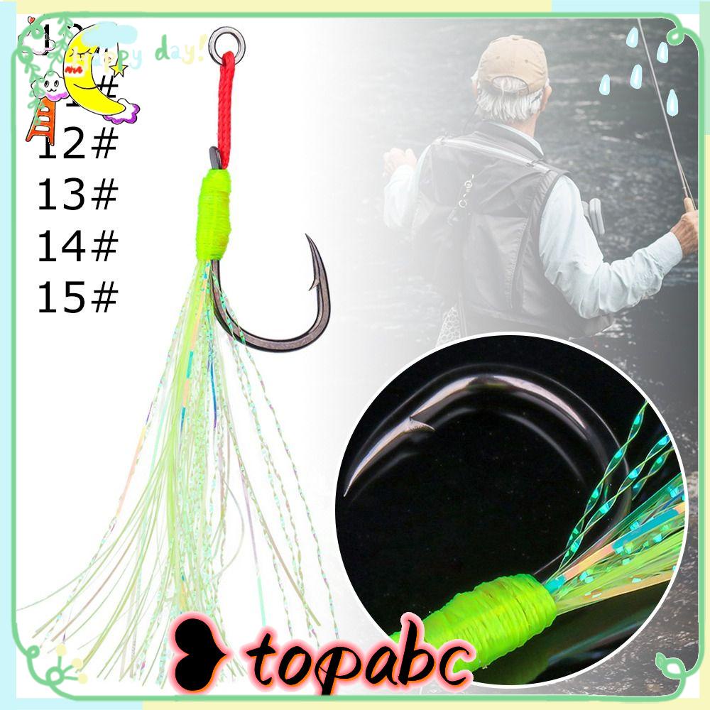 TOP 10pcs Besi Single Hook Super Tajam Laut Memancing Berduri Kait Cor Jigs
