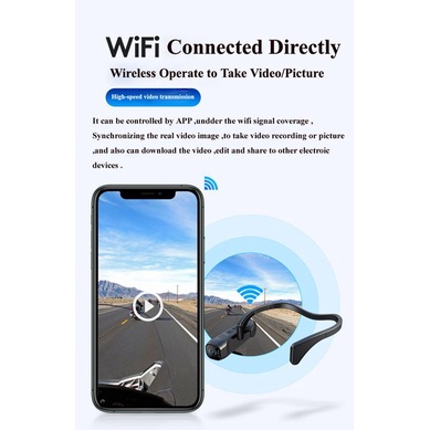 PNK23 QS Head Mounted Mini WIFI Sport Camcorder 4K 30FPS Anti Shake