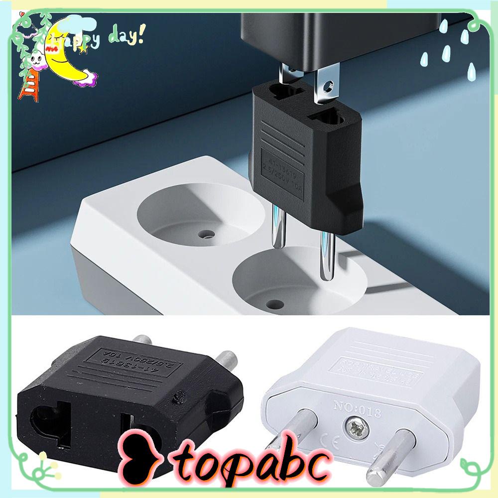 TOP 10pcs US To EU Plug Adapter Portable Universal Phone Charging Power Socket