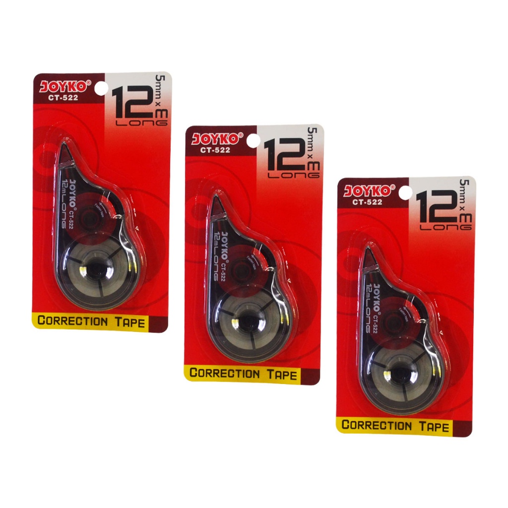 

Correction Tape JOYKO CT-522 Correction Pen Joyko CT522 Tipex Kertas 12 Meter