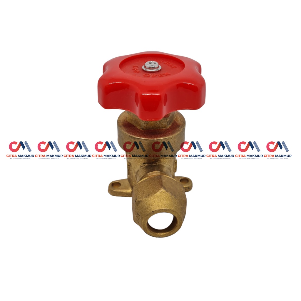 Hand Stop Valve 1/2 inci Keran Pipa Tembaga Drat One Way Manual tangan Nepel Merah Tebal