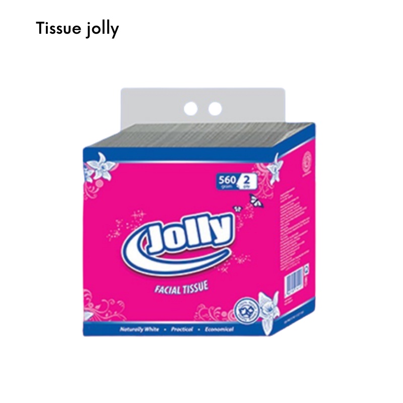 GOS -E314- Tissu Jolly Kiloan 560gr - Tissue Wajah 2 Ply - Facial Tisu Jolly Kiloan