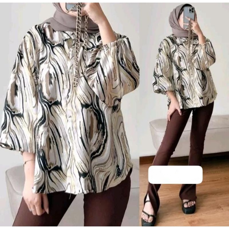 ZASKIA- Blouse Shakila Ghalaxie Marble