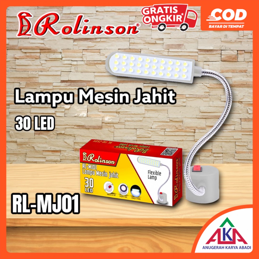 ROLINSON Lampu Mesin Jahit Tempel Magnet Kuat Flexible Terang 30 LED