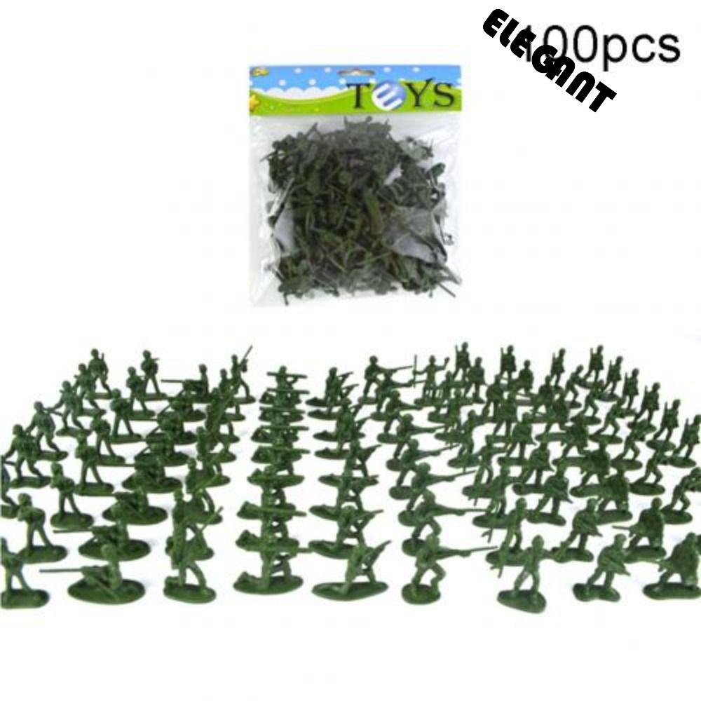 【 ELEGANT 】 Mini Soldiers Models Gadget 100Pcs Sandbox Game Mainan Anak Mainan Hadiah Model Playset