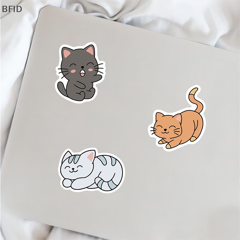 [BFID] 60pcs Kawaii Kucing Kartun Stiker Hewan Lucu Decals Mainan Anak DIY Scrapbook Laptop Stationary Gitar Koper Stiker Mobil [ID]