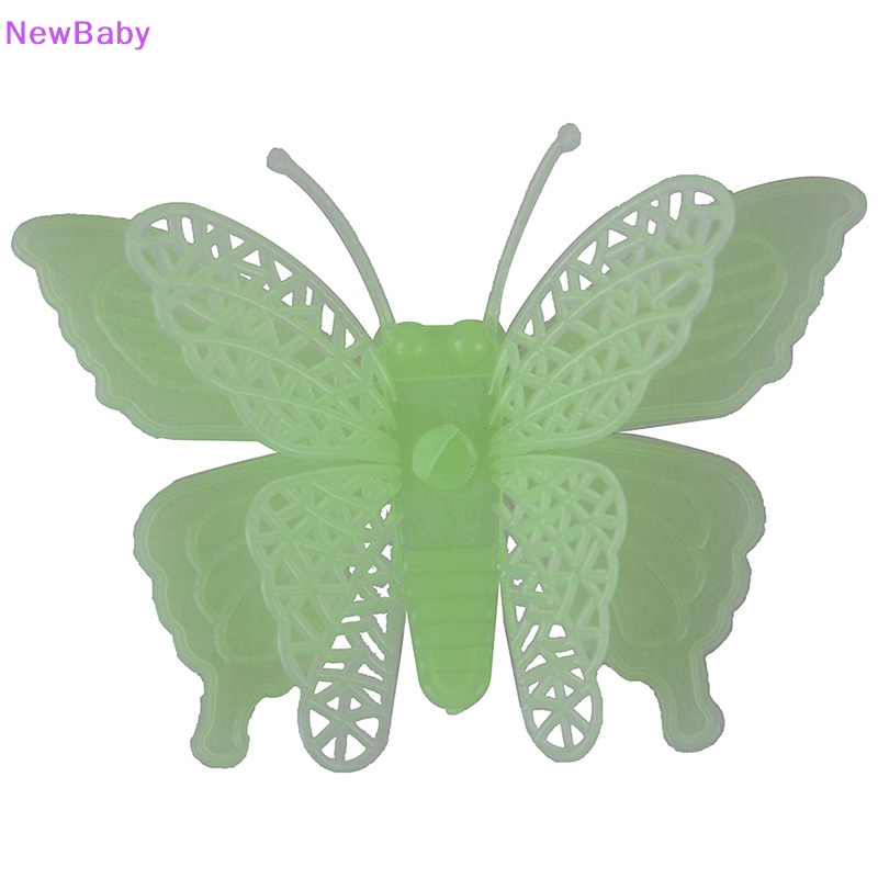 1ewbaby 6kuntumcs mainan bercahaya butterfly glow in the dark mainan baby nursery anak hadiah  Nayah