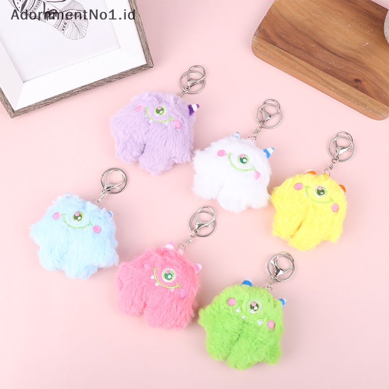 [AdornmentNo1] Boneka Plush gantungan kunci liontin kreatif kartun Monster boneka gantungan kunci cinta mobil gantungan kunci Earphone Cover tas dekorasi hadiah