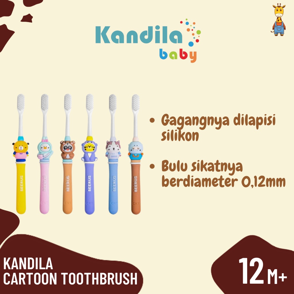 Kandila Baby Cartoon Toothbrush KDL 037-6 - Sikat Gigi Bayi