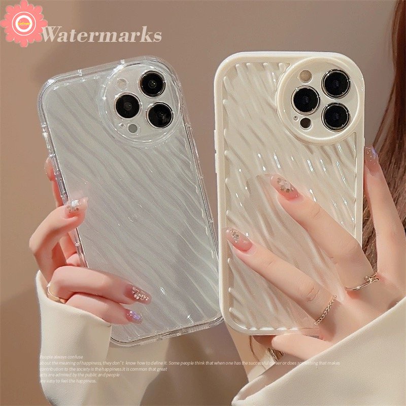 Simple Water Ripple Round Lens Phone Case Compatible for IPhone 7 8 Plus XR 11 12 13 14 Pro Max 14 Plus X XS Max 11Pro Max SE 2020 Shockproof Glossy Soft TPU Cover