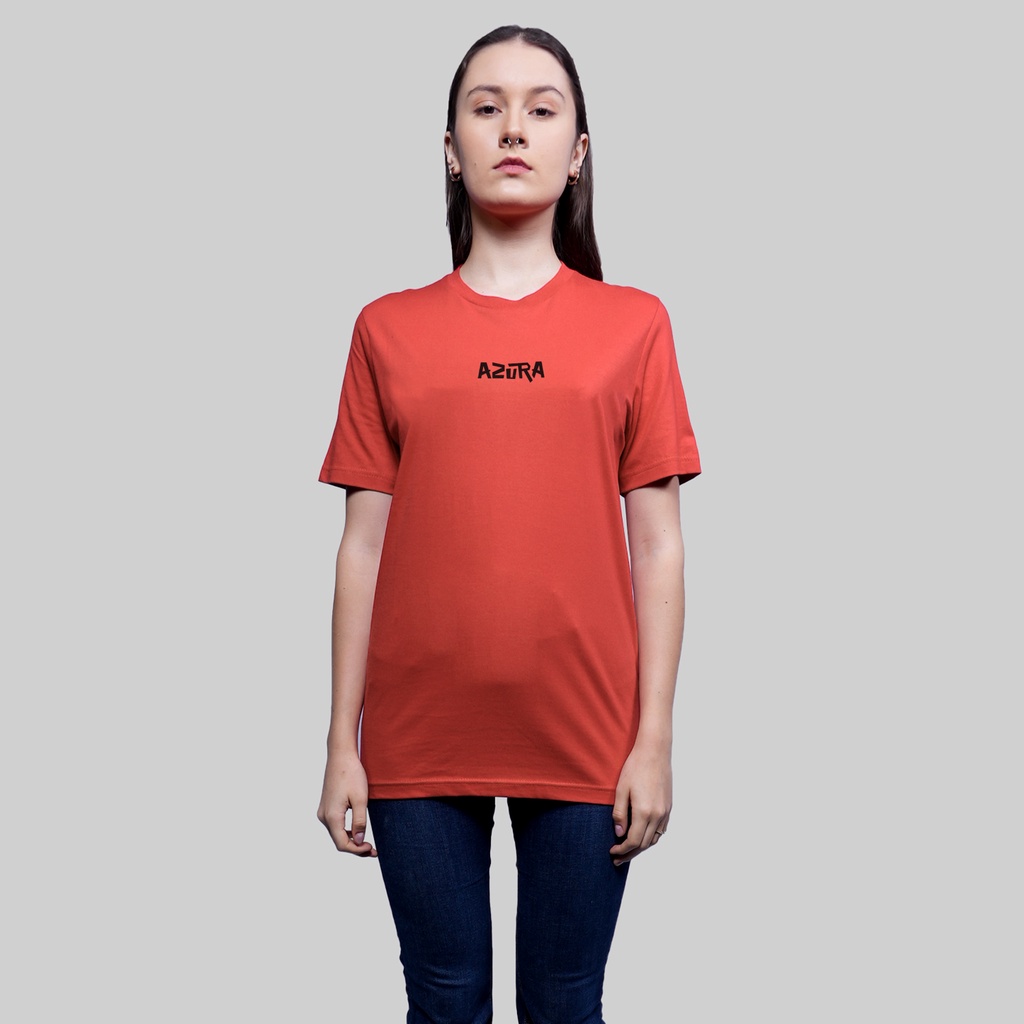 Street Font Chest Flocking Azalea Kaos Azura Streetwear Dewasa