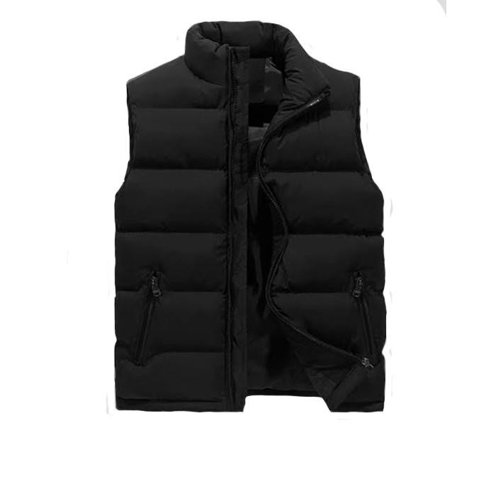 Rompi Parasut Pria Rompi Motor Jaket Parasut Vest Anti Angin Rompi - Hitam, M