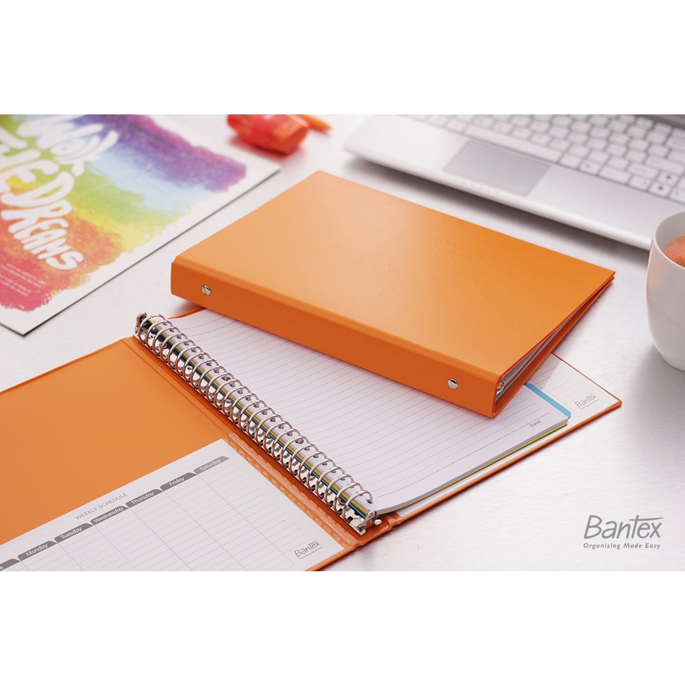 

[Artomas] Bantex Binder Note B5 26 Ring Besi Loose Leaf Multiring Binder Mango 1326 64