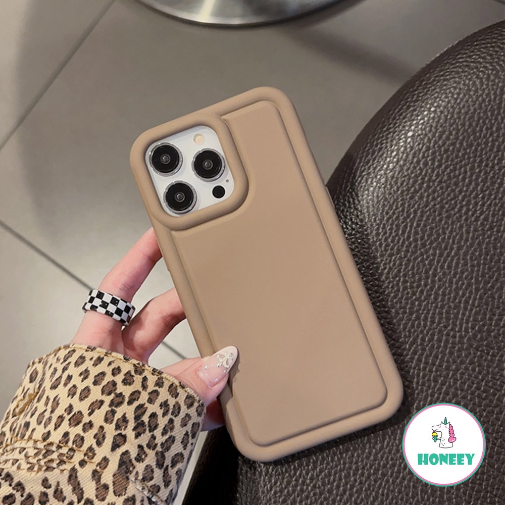 IPHONE Casing Ponsel Morandi Vintage Kompatibel Untuk Iphone14 13 12 11 Pro Max 14 Pro Max Shockproof Matte Liquid Silikon Lembut TPU Belakang Ponsel Cover