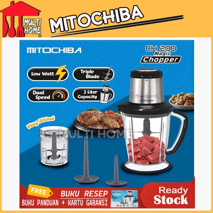 Mitochiba Chopper Blender CH200 kapasitas 2 Liter - Original
