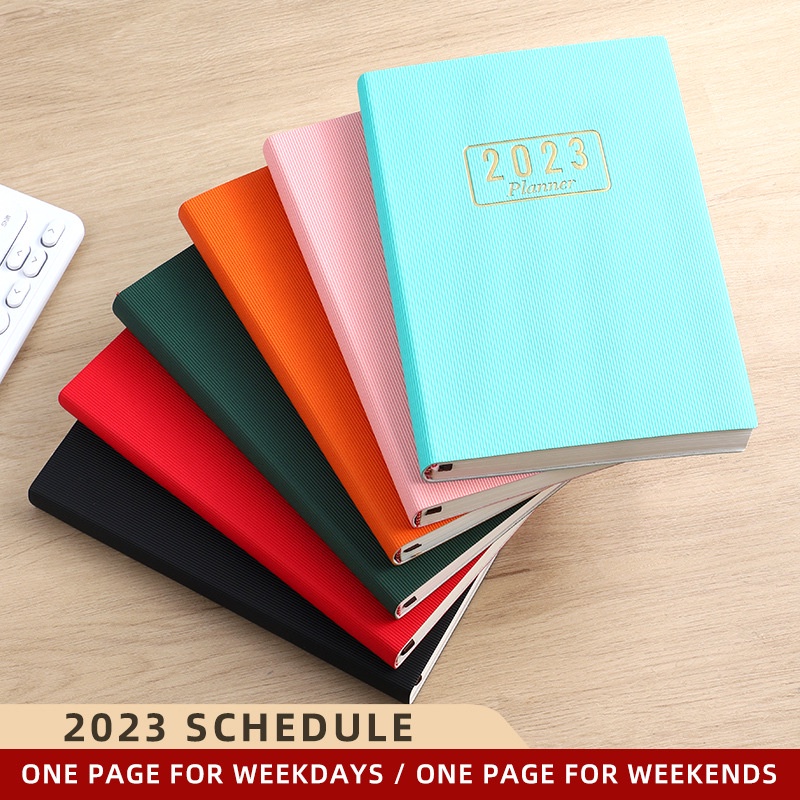 

2023 Buku NotebookBuku Catatan Planner book A5 Big Size 176 Lembar / Catatan / Agenda Mingguan Mini Portable 365 Hari Untuk Kantor / Sekolah