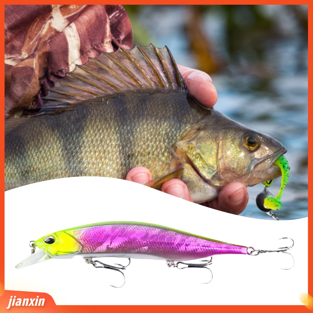 (In Stock) 12cm /15g Umpan Pancing Kait Tajam Realistis Profesional Anti-Korosi Dapat Digunakan Kembali Pengecoran Panjang 3D Mata Ikan Kecil Umpan Umpan Buatan Wobbler Peralatan Memancing