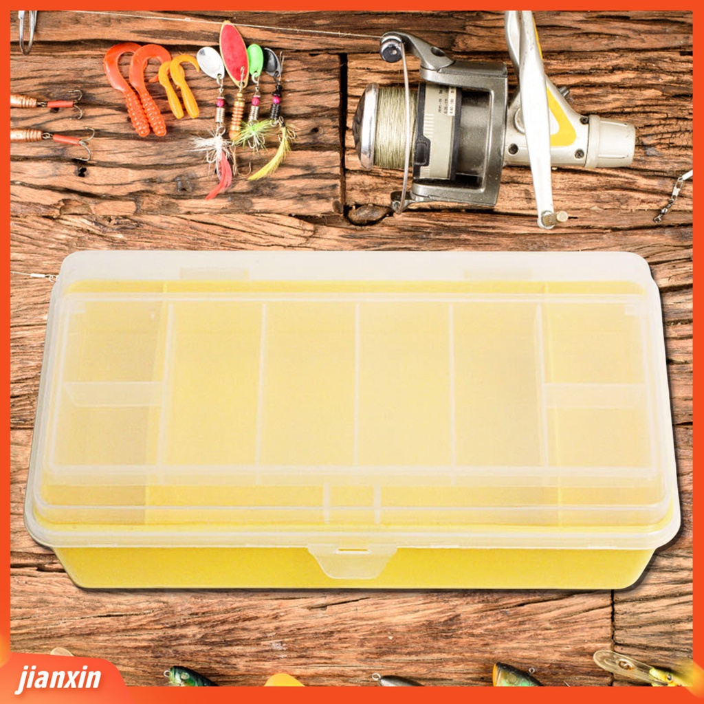 (In Stock) Kotak Umpan Pancing Double-layers Dipertinggi Multifungsi Transparan Portabel Penyimpanan Alat Plastik Heavy Duty Umpan Tackle Container Box Untuk Memancing