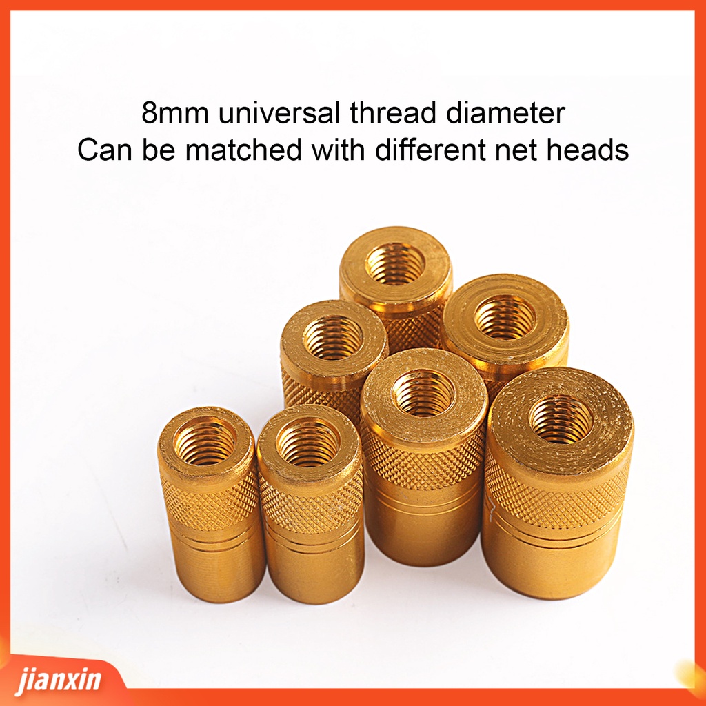 (In Stock) Konektor Jaring Pendaratan Pancing 8mm Benang Universal DIY Kuat Kokoh Aksesoris Heavy Duty Pancing Dimodifikasi Dip Net Adaptor Perlengkapan Memancing