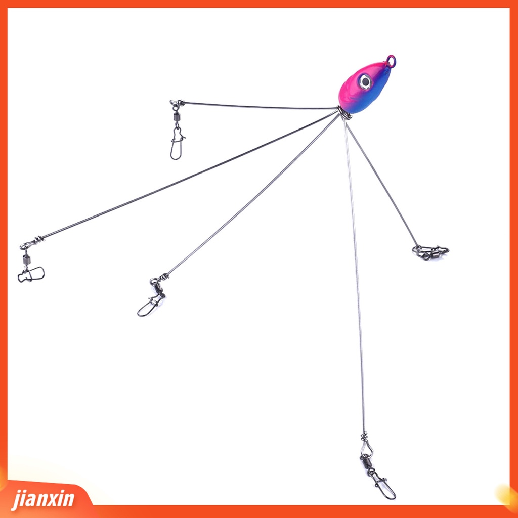 (In Stock) 18cm /9g Umpan Pancing Logam Hidup Ketangguhan Yang Baik 5lengan Umpan Dengan Memutar Perlengkapan Memancing
