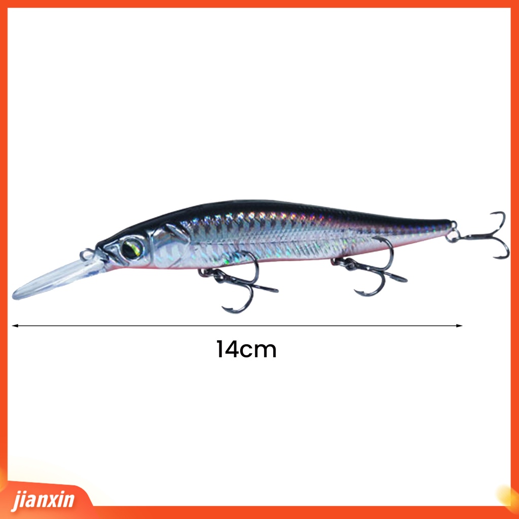 (In Stock) 14g /11cm Efisien Memancing Umpan Reflektif Berduri Treble Hook Ikan Kecil Umpan Alat Pancing