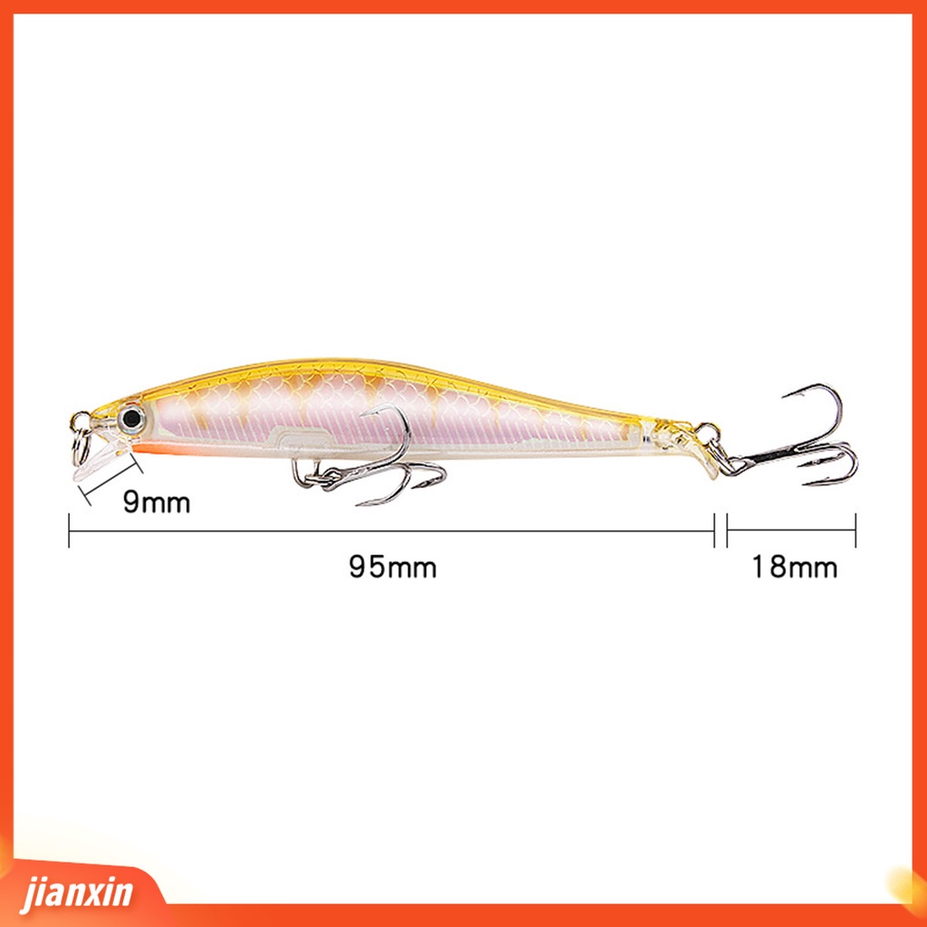 (In Stock) 9.5cm /7.5g Berduri Memancing Umpan Jauh Melempar Mata 3D Warna Terang Ikan Kecil Umpan Alat Pancing