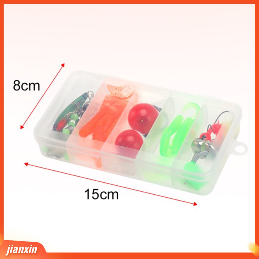 (In Stock) 1set Memancing Set Lempar Panjang Fleksibel Kekuatan Tinggi Double Bell Angling Plastik Fishing Tackle Box Kit Memancing Luar Ruangan