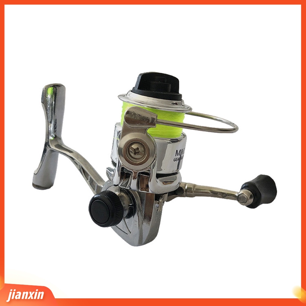 (In Stock) Gulungan Pancing Mini Kekuatan Tinggi Lempar Stabilitas Anti-bombing Angling Metal 100type Spinning Reel Dengan Garis Memancing Luar Ruangan