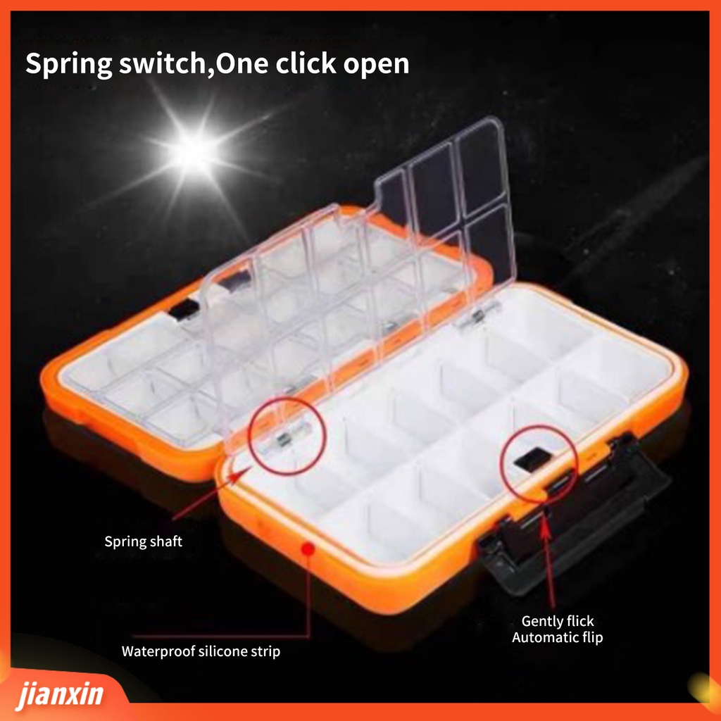 (In Stock) Lure Box Kompartemen Tahan Air Kapasitas Tinggi Anti-Tabrakan ABS Fishing Tackle Tools Storage Box Perlengkapan Angling