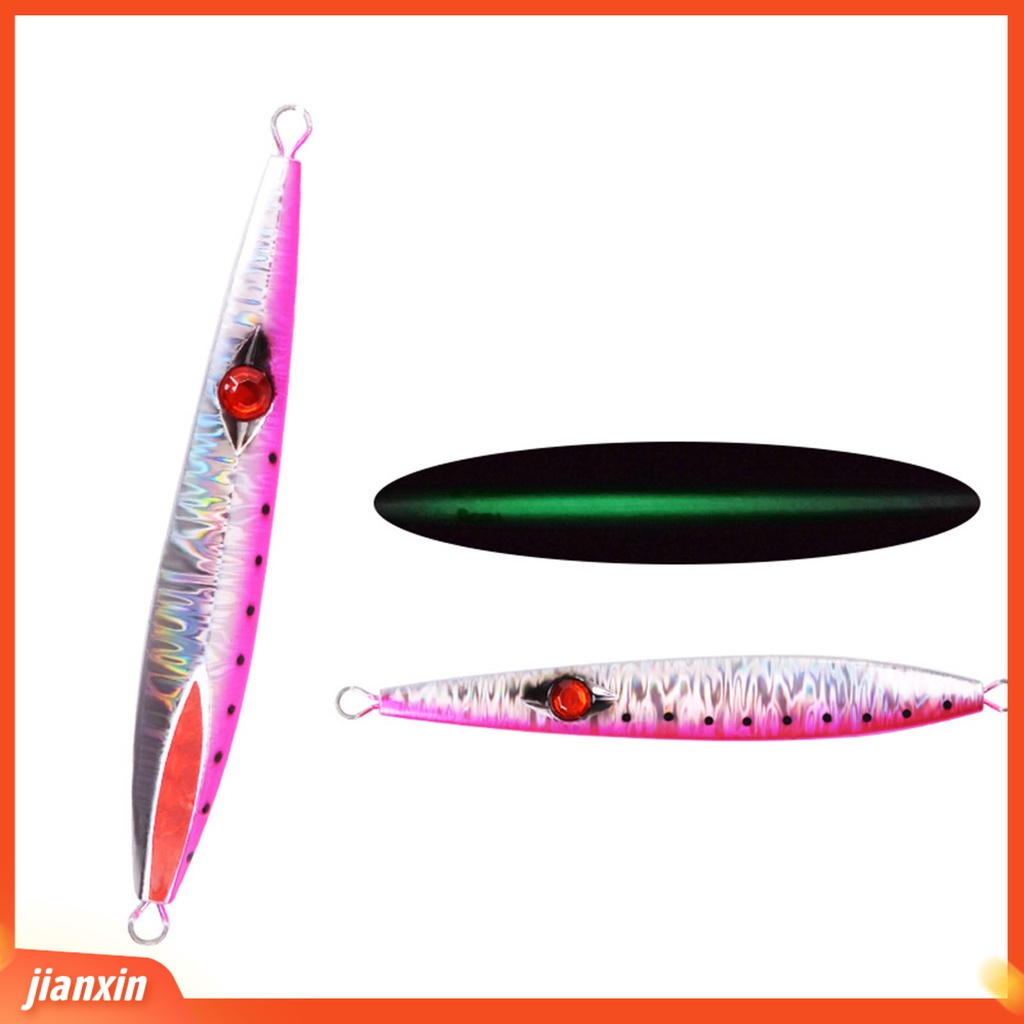 (In Stock) 130g /160g Luminous Slow Sinking Fall Umpan Buatan Jig Untuk Angling