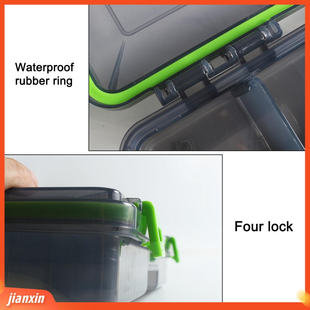 (In Stock) Kotak Umpan Lepas 4kunci Gesper Wadah Penyimpanan Umpan Portabel Pancing Tahan Air Bahan Plastik Untuk Outdoor