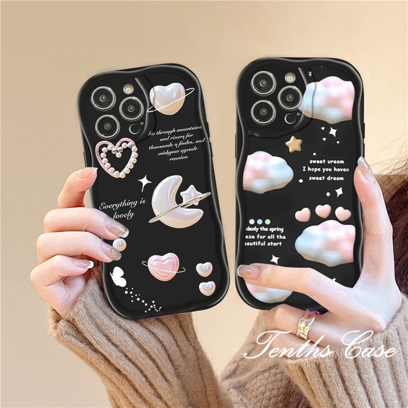 Kompatibel Untuk IPhone14 13 12 11 Pro Max8 7 6 6s Plus X Xr Xs Max SE 2020 3D Lengkung Gelombang Tepi Dreaming Phone Case