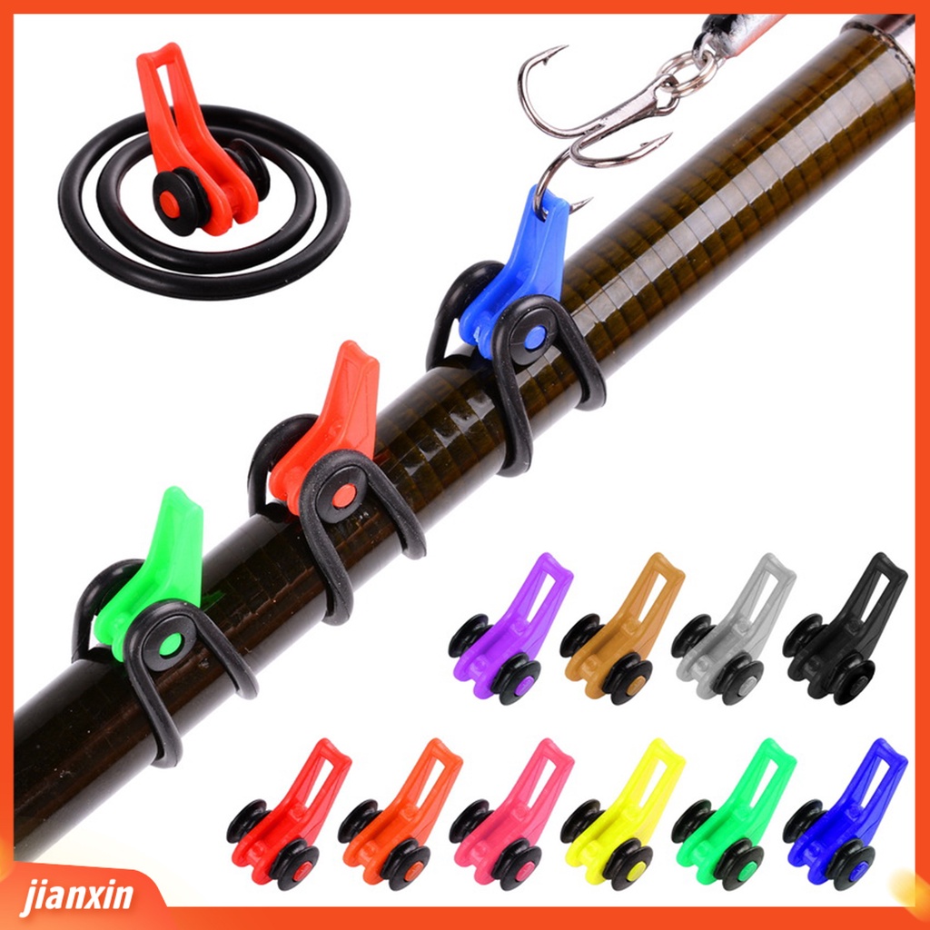 (In Stock) 10Pcs Portable Joran Hooks Holder Lure Umpan Gantungan Perangkat Gear Tackle
