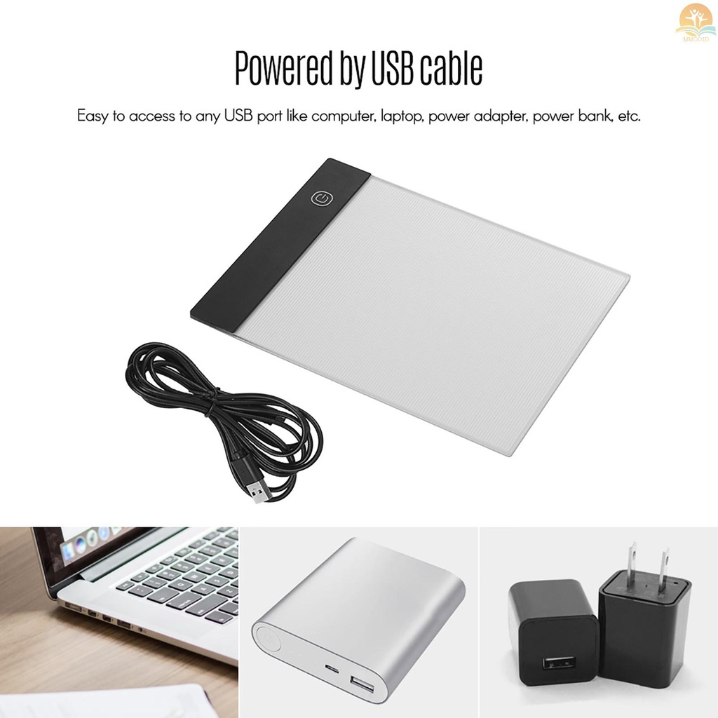 In Stock LED A5 Graphic  Light Pad Digital  Copyboard with 3-level Adjustable Brightness for Tracing Drawing Copying Viewing DIY Art Craft Diamond Jewel Paint Supplies