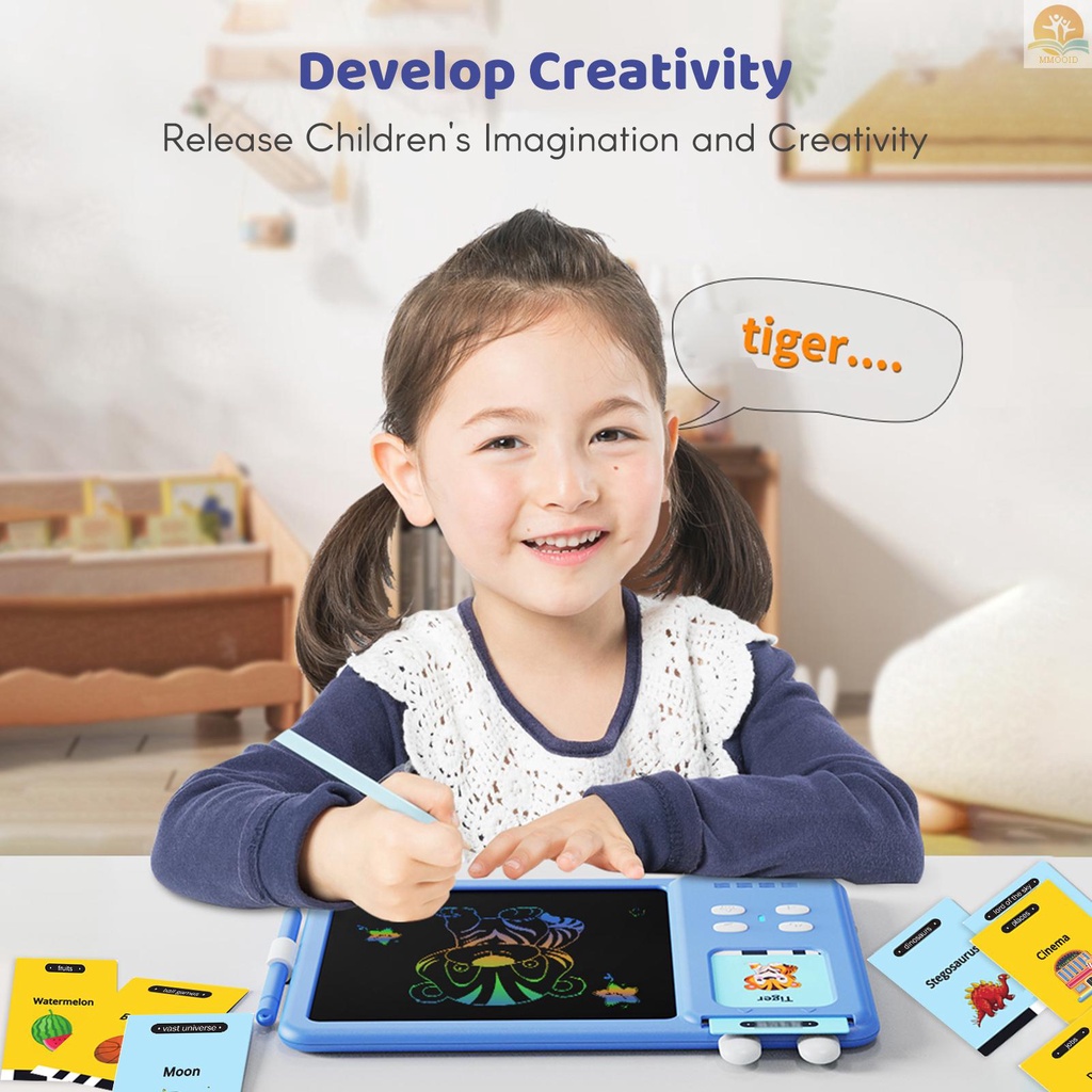 In Stock Talking Flash Cards Writing  2 in 1 Educational Child LCD Drawing Board Autism Sensory Speech Therapy Toddler Talking Flash Cards Drawing  for Kids with 224 Si