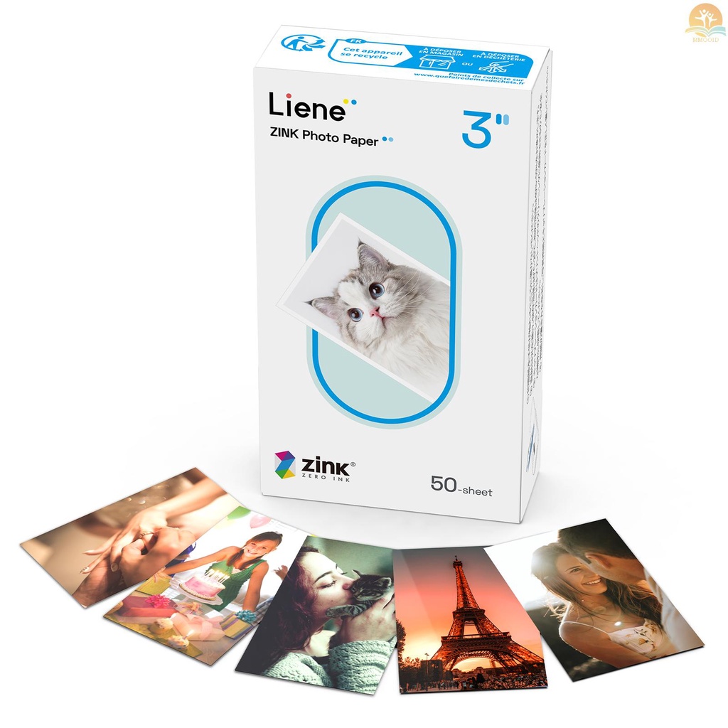 In Stock Kertas Foto Seng Liene 2x3inch Isi 50lembar Kertas Foto Premium Dengan Alas Perekat Diri Tahan Air Anti Noda Tahan Sobek Untuk Refill Printer Foto Kiwi Liene Instant