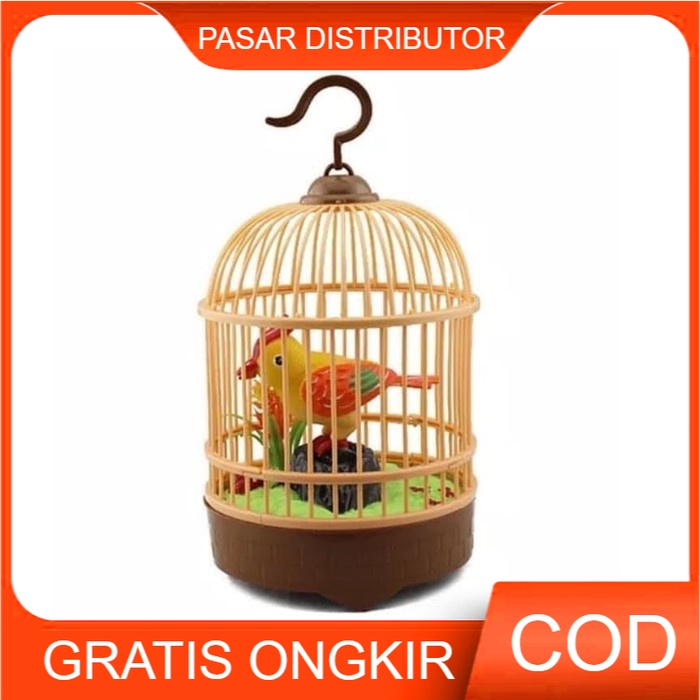 Mainan Anak Heartful Bird Toy Burung Dalam Sangkar Sensor Suara Musik Mainan Anak Best Gift