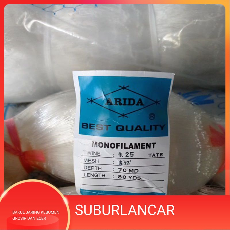 Jaring Ikan Arida 3½ 0.25 70md/80yds tate pukat arida jaring arida jaring ikan senar jaring piting j