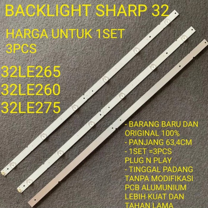BACKLIGHT TV SHARP 32 LC-32LE260 LC 32LE260I 32LE260M 32LE260 BL 3V 6K