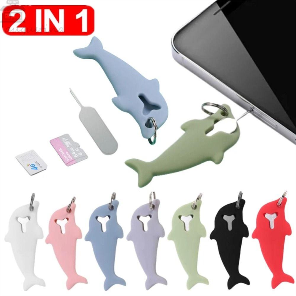 AUGUSTINA Sim Card Tray Ejector Universal Phone Use Tools Jarum Kartu Handphone SIM Card Remover Kartu Lepas Pin Pin Pin Ejecting 2in1 Alat Ejecter SIM Card Anti Rontok