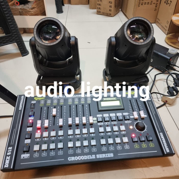 paket led beam 230 watt 2 unit + mixer crocodile dmx512 controller