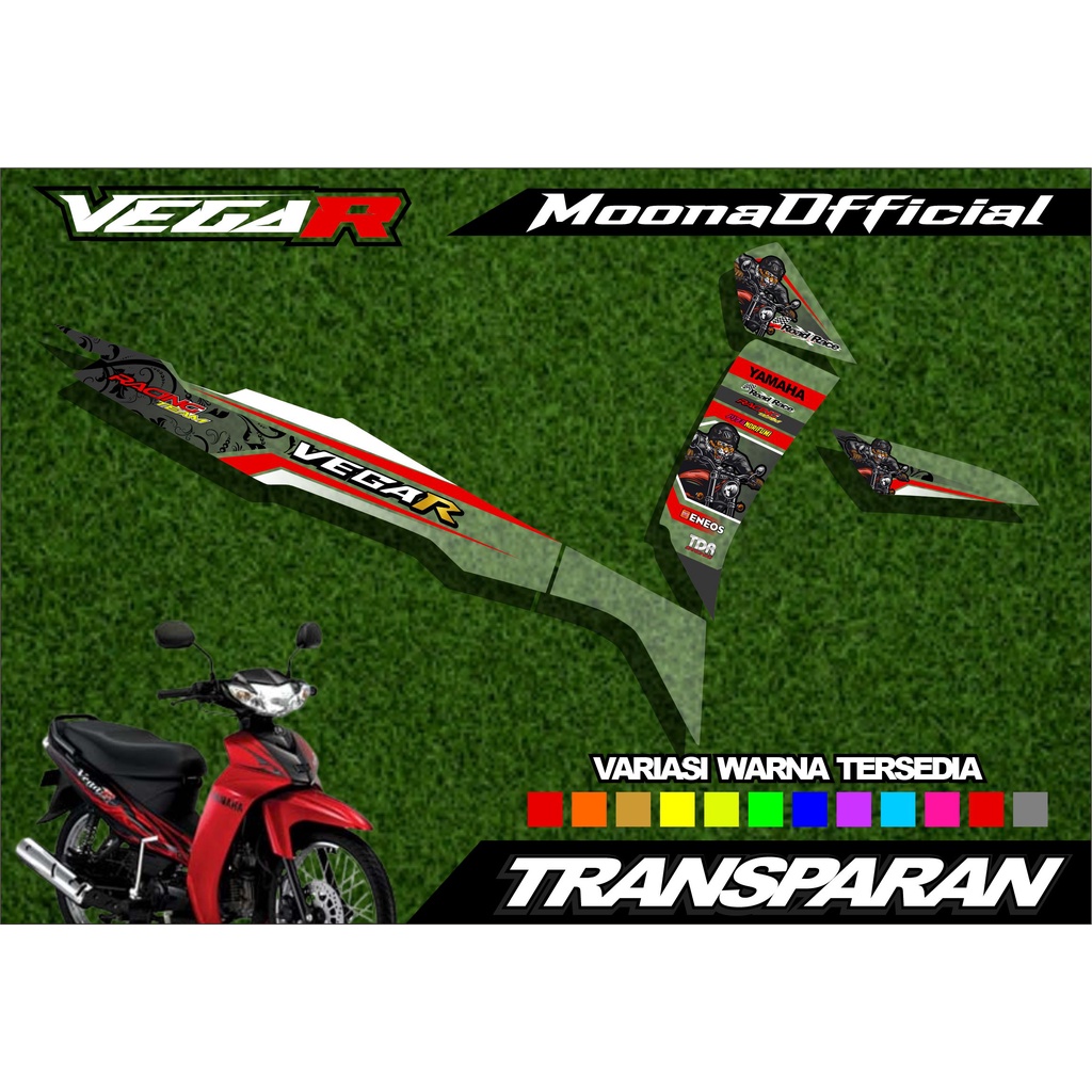 0417 STRIPING LIST VARIASI Vega R / Fiz R TRANSPARAN - STICKER VARIASI MOTOR Vega TERBARU - STIKER L