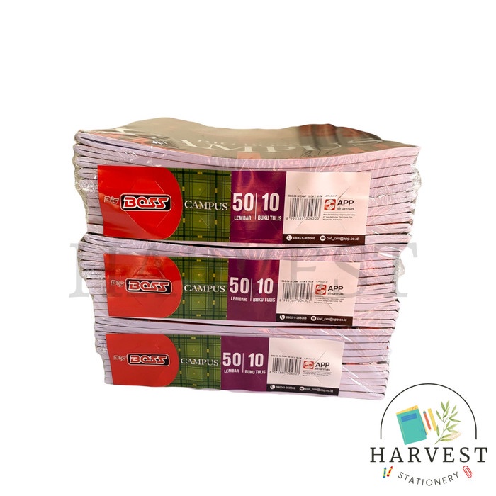 

Buku Tulis Big Boss Campus 50 Lembar Harga 1 Pack = 10 Buku