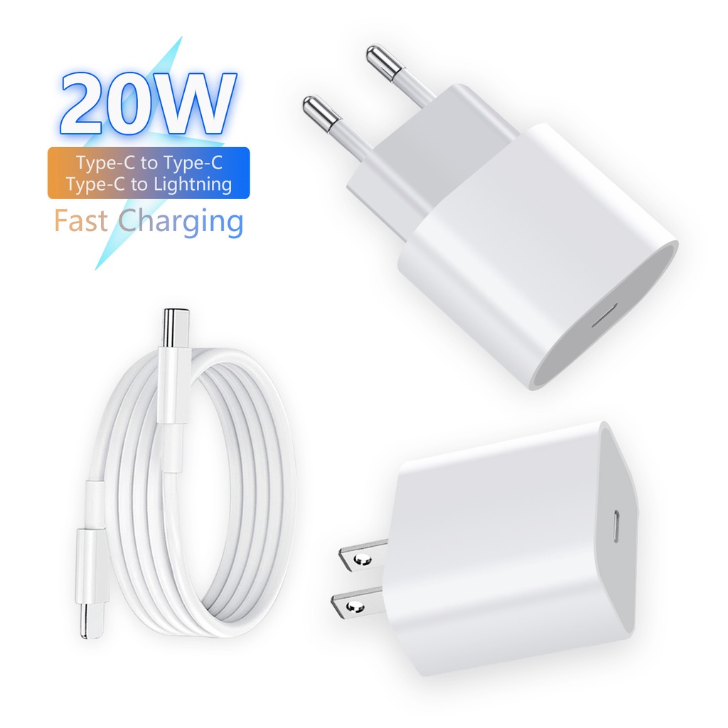 2023charger pd 20w 9v-2.2a Kepala Pengisian Cepat Tipe c 20w Antarmuka Cocok Untuk iphone EU Peraturan UK US