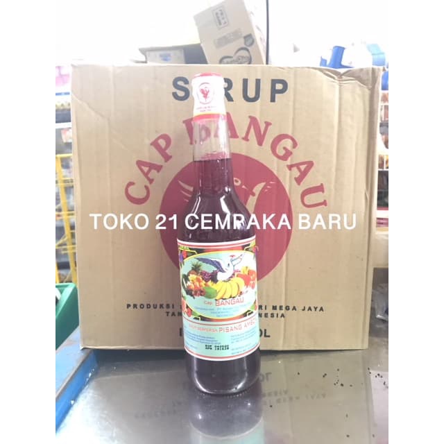 

Bangau Syrup Rasa Pisang Ambon 1 KARTON isi 12 BOTOL Sirup Cap Bangau