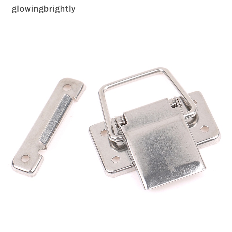 [glowingbrightly] Kunci Pengait Kait Stainless Steel Untuk Case Lemari Spring Loaded Latch Catch Toggle Hasp Box Lock Gesper Peralatan Furniture TFX